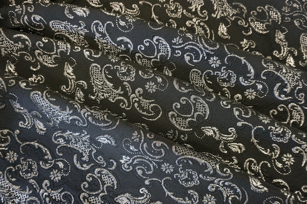 Silver & Black Regal Jacquard