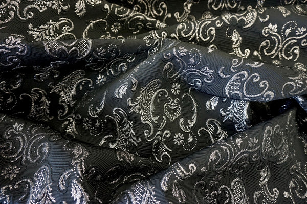 Silver & Black Regal Jacquard