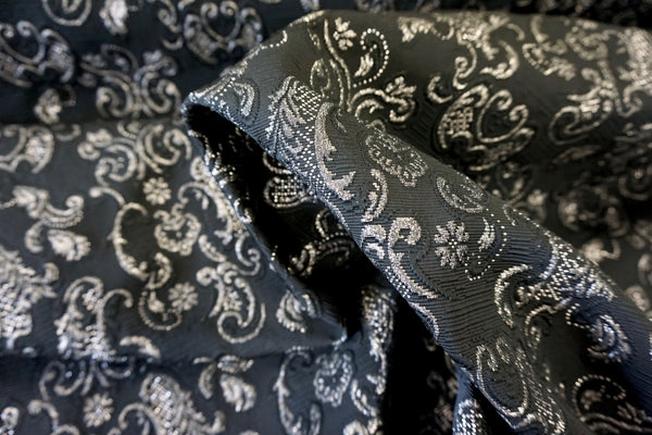 Silver & Black Regal Jacquard