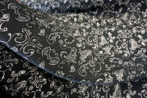 Silver & Black Regal Jacquard