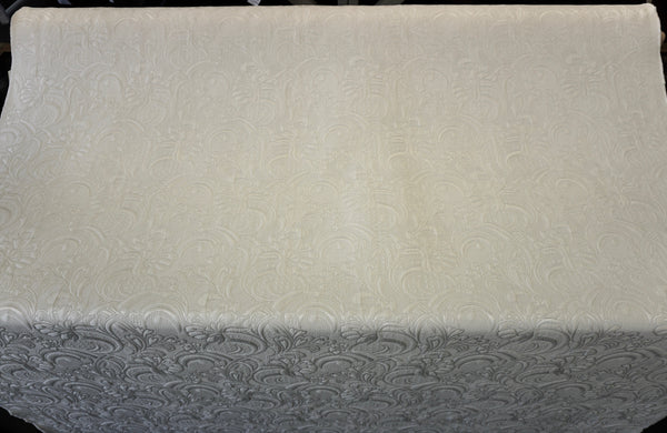 Silk Blend Jacquard Suiting, White