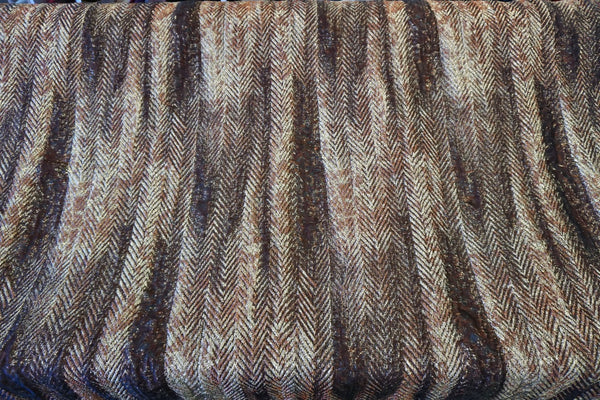 Bronze and Gold Italian Herringbone Brocade