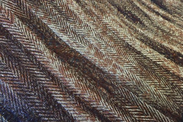 Bronze and Gold Italian Herringbone Brocade