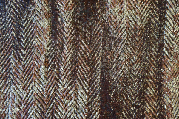 Bronze and Gold Italian Herringbone Brocade