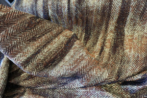 Bronze and Gold Italian Herringbone Brocade