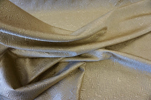 Silk Wool Blend Gold Jacquard Suiting
