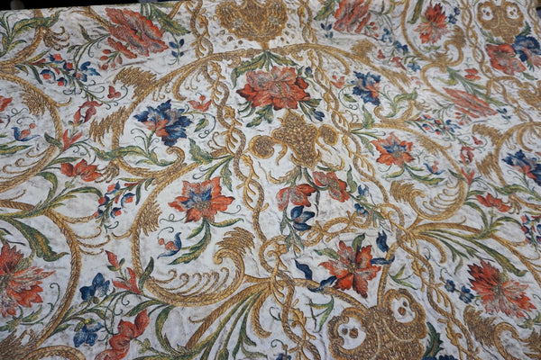 LAST PIECE: 1.75 MT  Bespoke Italian Print on Silk Wool Jacquard