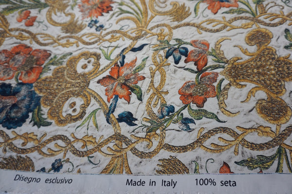 LAST PIECE: 2.3 MT  Bespoke Italian Print on Silk Taffeta