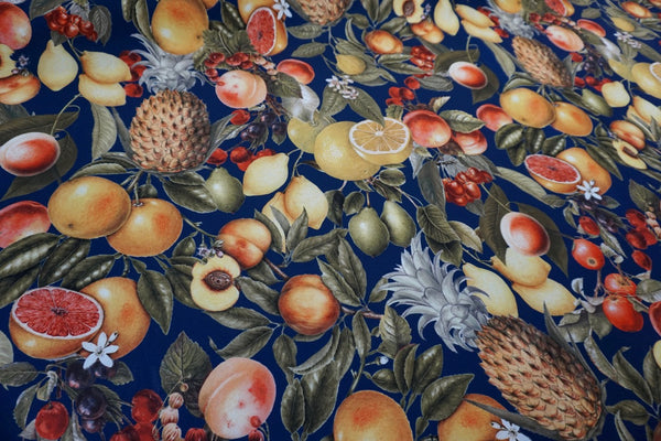 Fruit Bounty Print on Stretch Crepe