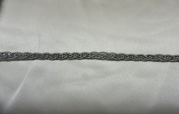 Silver Lurex Corded Braid Trim