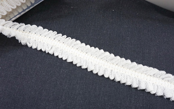 Soft Tulle Braid Trim, Light Cream