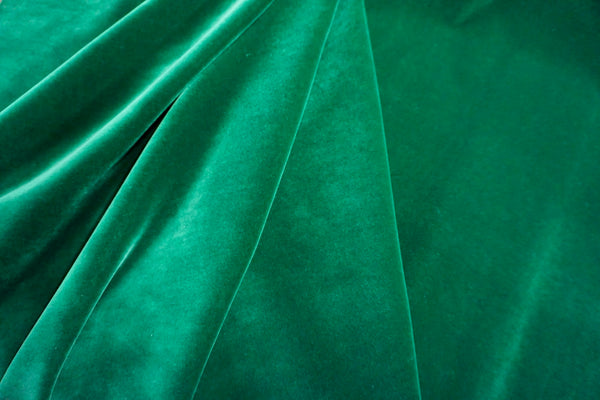 Emerald Green Cotton Velvet