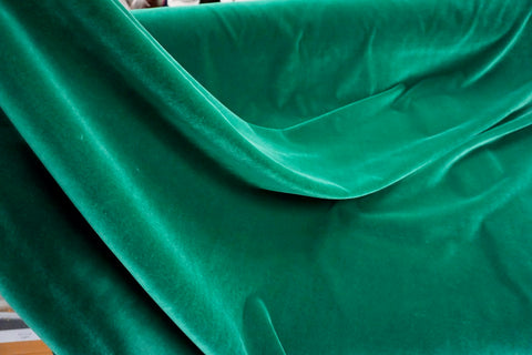 Emerald Green Cotton Velvet