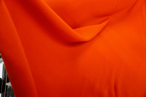 Double Cloth Stretch Wool Crepe, Blood Orange