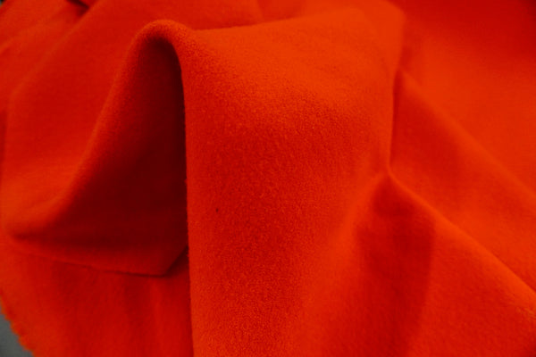Double Cloth Stretch Wool Crepe, Blood Orange
