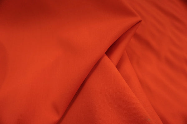 Classic Red Stretch Wool Gabardine