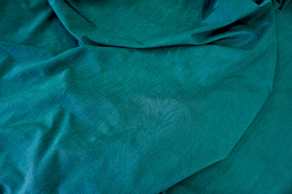 Crushed Stretch Jersey in Emerald Teal