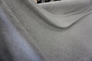 Stretch Wool Flannel, Grey Marle