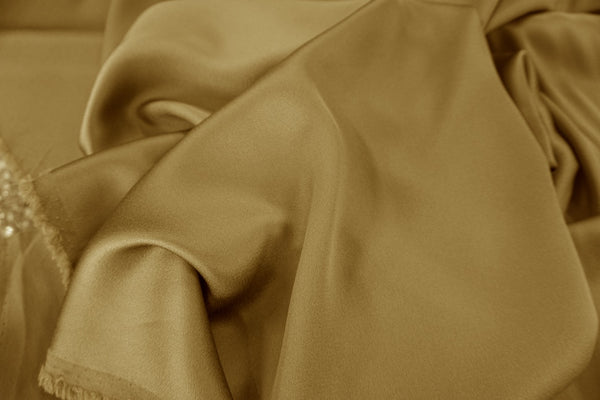 Heavy Crepe back Satin, Old Gold