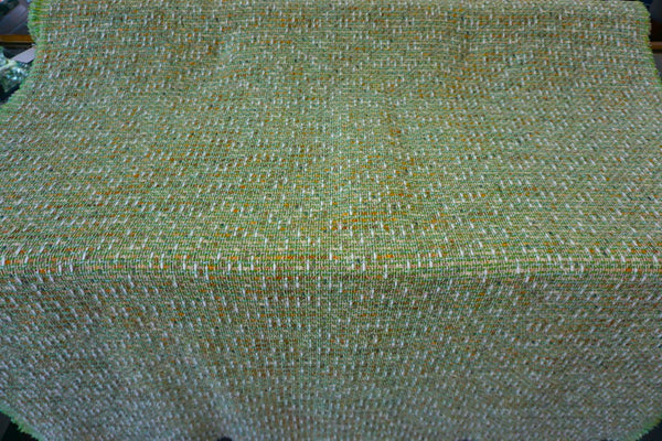 LAST PIECE: 0.35 MT  Lime Green Confetti Tweed Suiting
