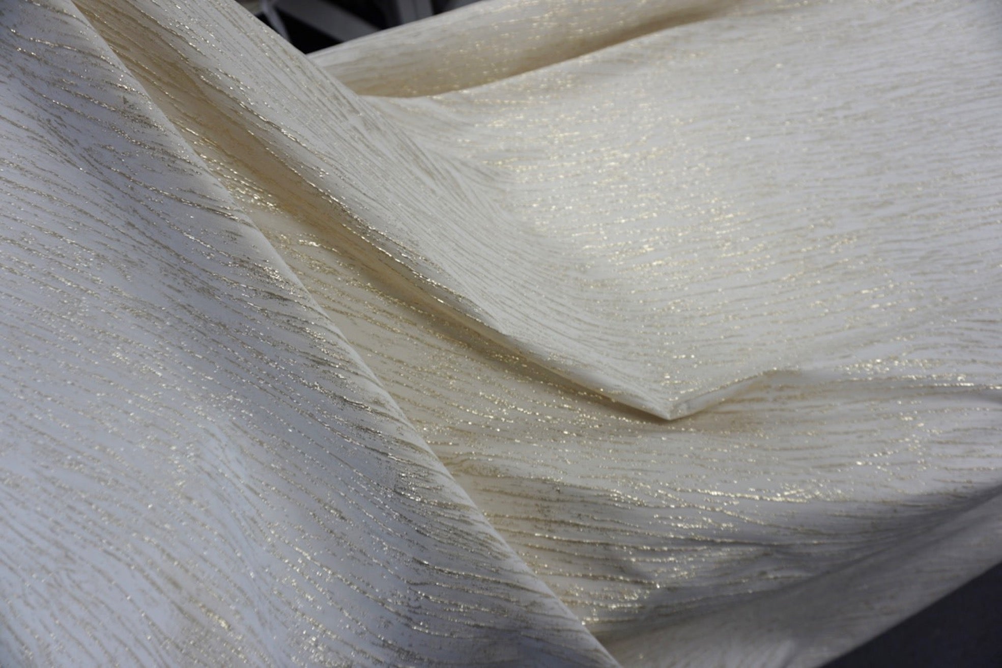 Reversible Cream & Gold Surface Texture Jacquard