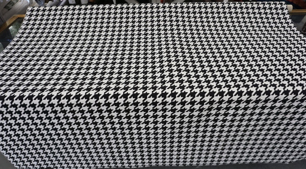 Classic Houndstooth Print on Cotton Twill