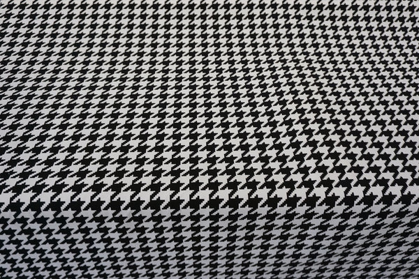 Classic Houndstooth Print on Cotton Twill