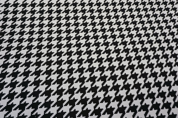 Classic Houndstooth Print on Cotton Twill