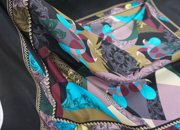 PANEL- Scarf Print on Silk Twill