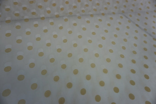 Double Polka Dot Print on Crinkle Chiffon