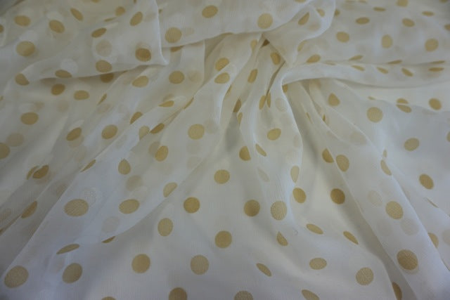 Polka dot chiffon fabric discount