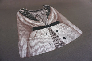 PANEL- Jewelled Sweater Print Jersey, Brown