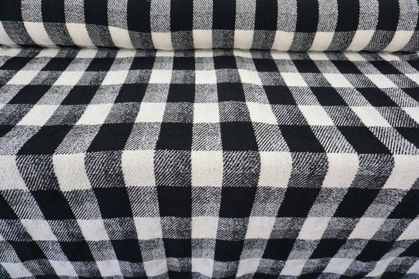 Black & White Check Bouclè Tweed