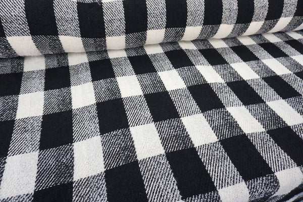 Black & White Check Bouclè Tweed