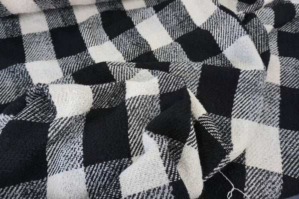 Black & White Check Bouclè Tweed