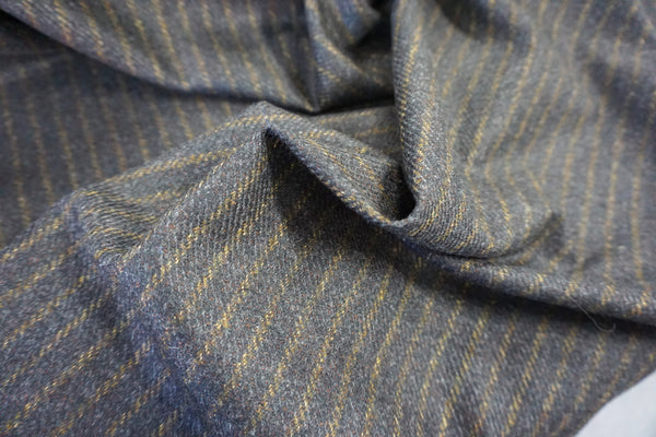 Italian Stripe Gabardine Wool Suiting