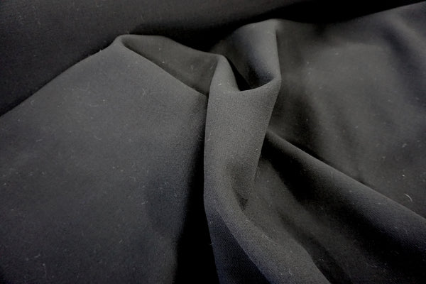 Italian Wool Gaberdine Suiting, Black