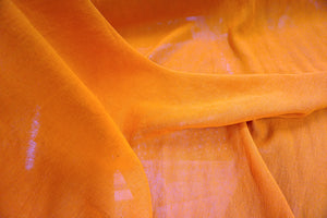 Crepe Linen, Tangerine Orange