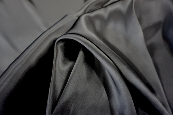 True Black, Heavy Silk Satin