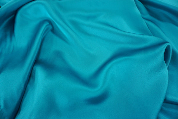 Teal Green Silk Satin