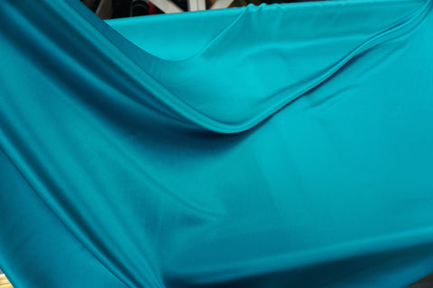 Teal Green Silk Satin