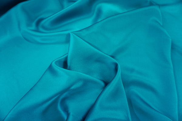 Teal Green Silk Satin