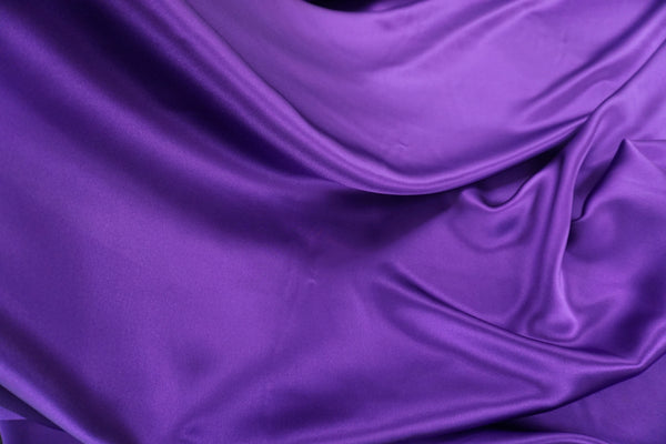 LAST PIECE: 0.55 MT  Bright Purple Silk Satin