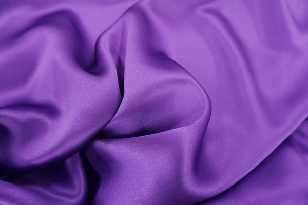 LAST PIECE: 0.55 MT  Bright Purple Silk Satin