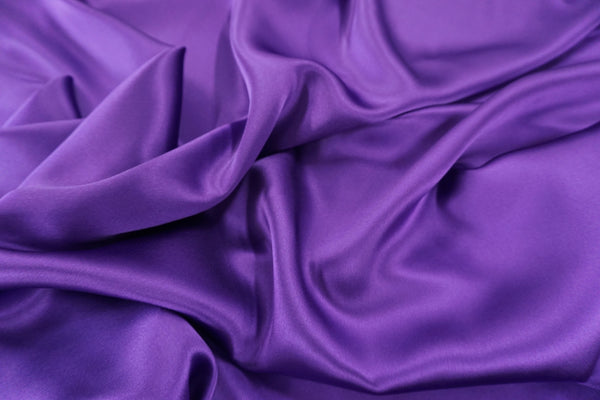 LAST PIECE: 0.55 MT  Bright Purple Silk Satin