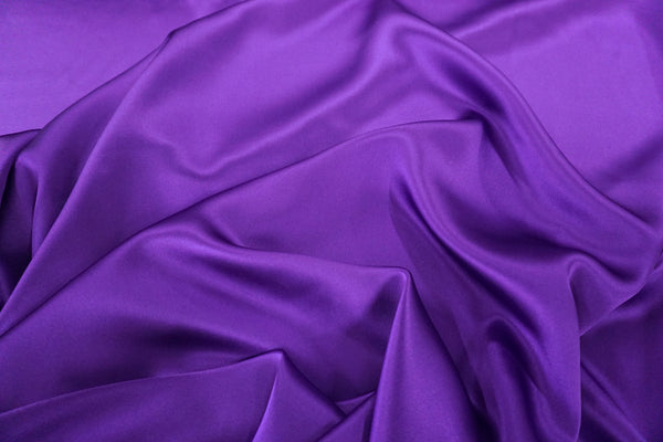 LAST PIECE: 0.55 MT  Bright Purple Silk Satin