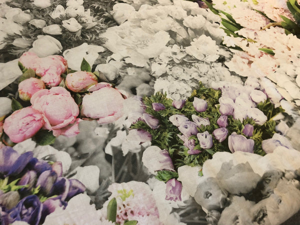 Tulips & Hyacinths Printed on Voile