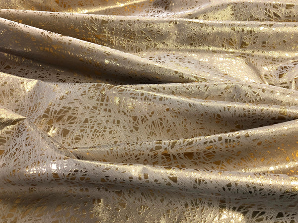 Silk Lurex Blend Jacquard, Shattered Gold