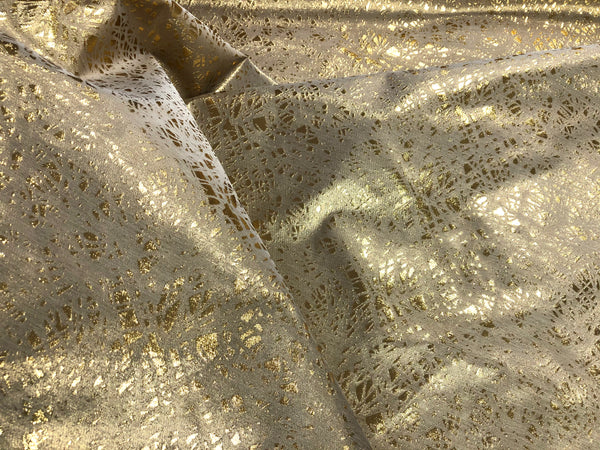 Silk Lurex Blend Jacquard, Shattered Gold