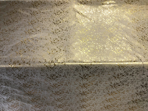 Silk Lurex Blend Jacquard, Shattered Gold